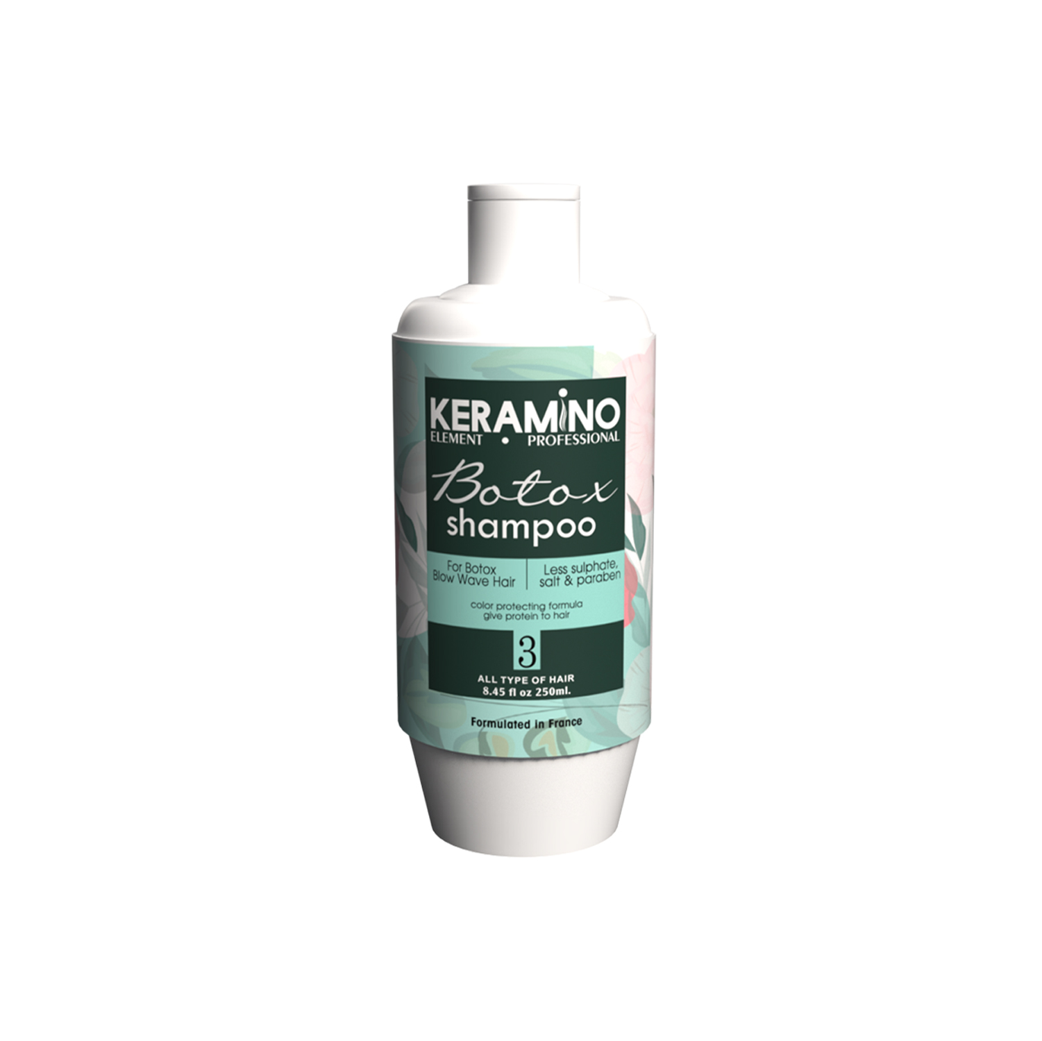 KERAMINO Element Professional BOTOX Shampoo 250ml | Deep Repair & Strengthening Formula | Sulfate-Free Cleanser for Damaged, Dry, Colored & Chemically Treated Hair | Salon Quality