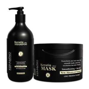 KERAMINO ELEMENT.PROFESSIONAL Keratin After Shampoo and Mask | Infused With Keratin, Almond Oil, Jojoba Oil, And Shea Butter For Curly Wavy (500 ML)